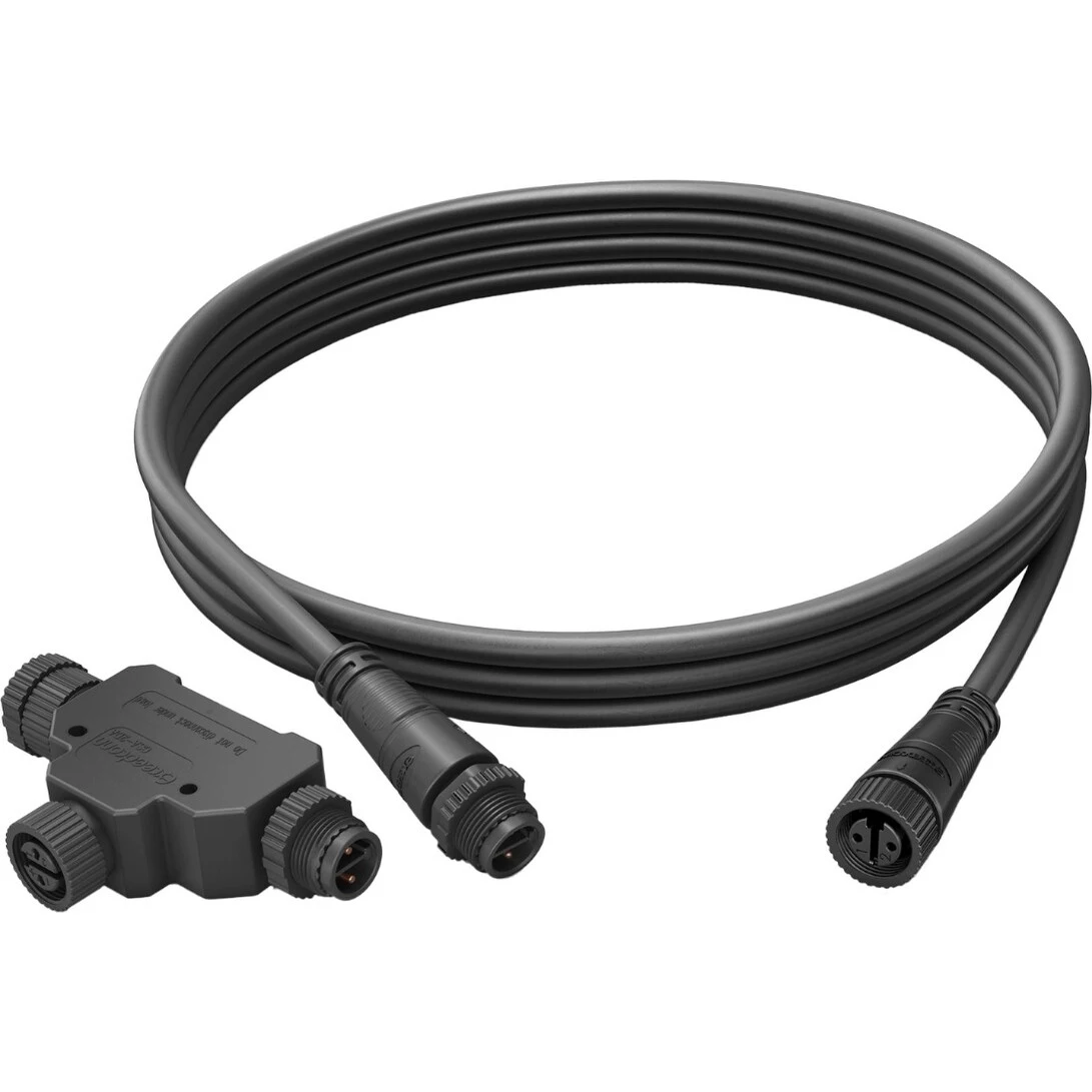 Philips Hue Outdoor 8 Feet T-Connector Cable, Black