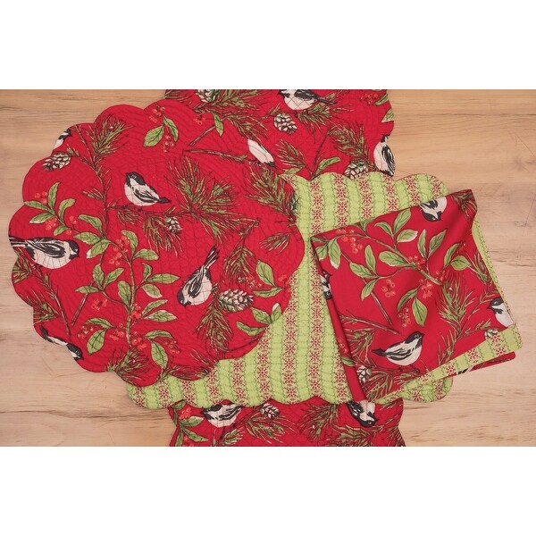 Chickadee Red Napkin Set of 6