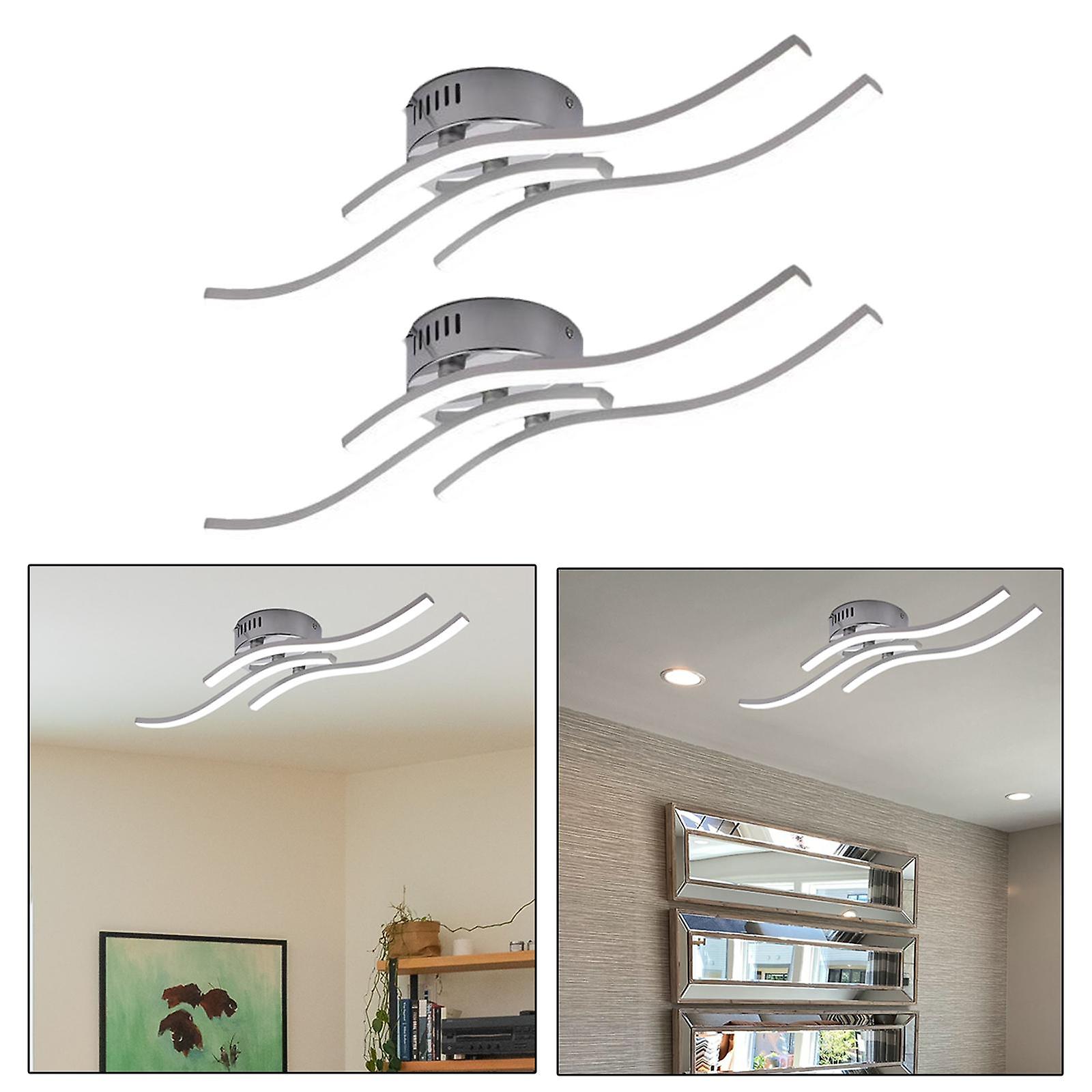 2pcs Modern Mount Ceiling Lamp Fixture Light For Apartment 18 W White Light