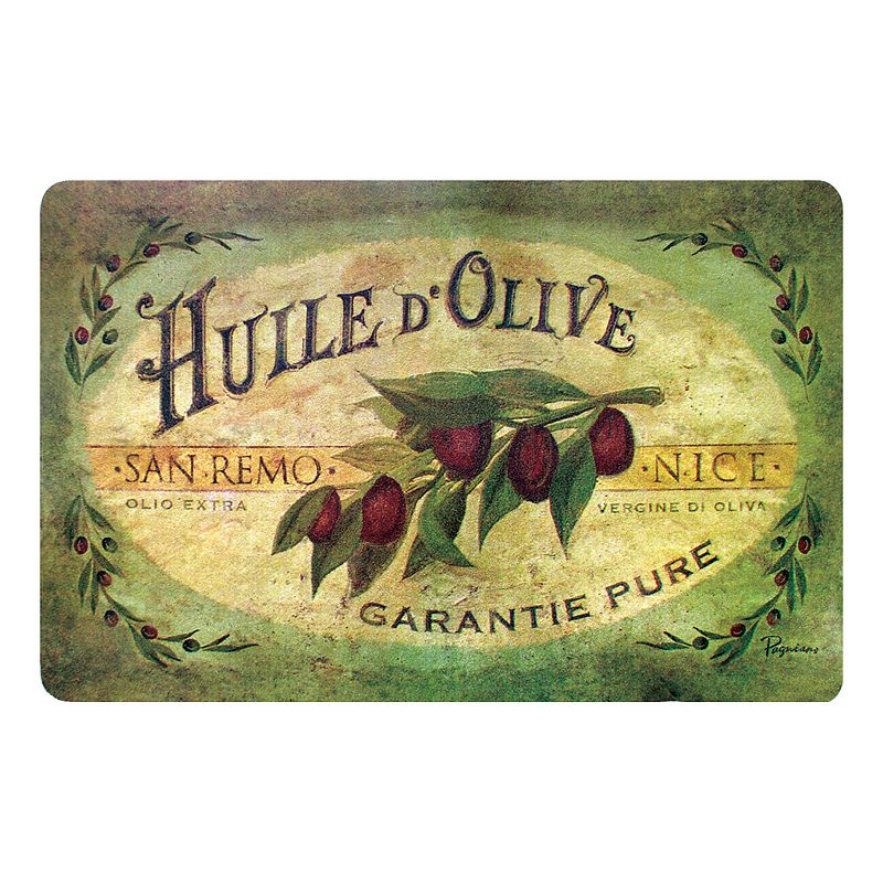 Vintage Olive Oil Kitchen Mat