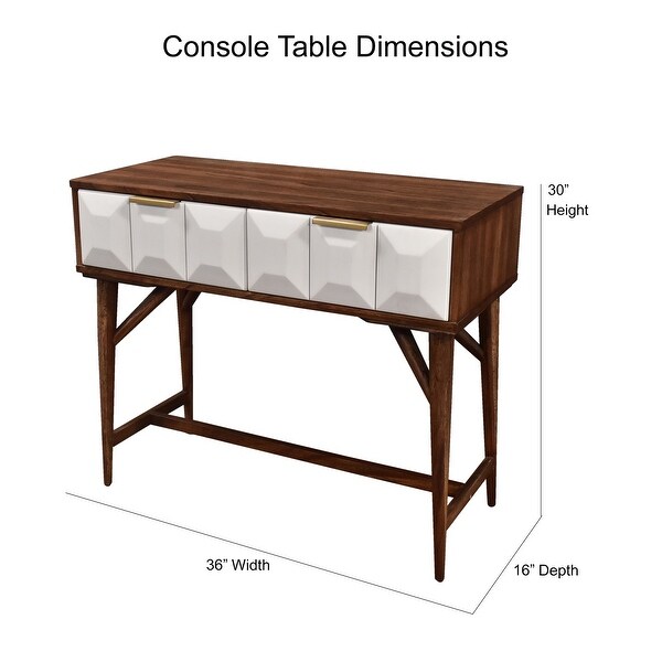 Carson Carrington Greta Burnished Walnut Mid-century Console Table