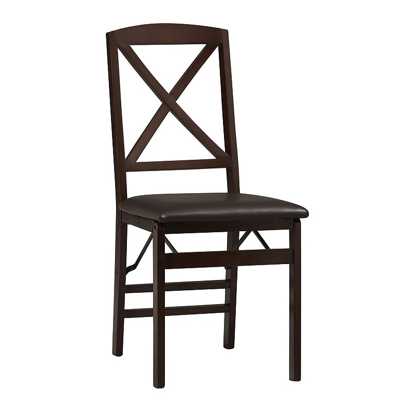 Linon Triena X-Back Folding Chair