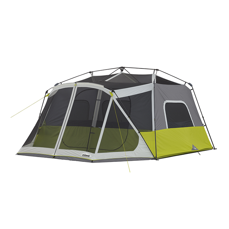 CORE Equipment 10 Person Instant Cabin Tent with Screen Room， 14' x 10'