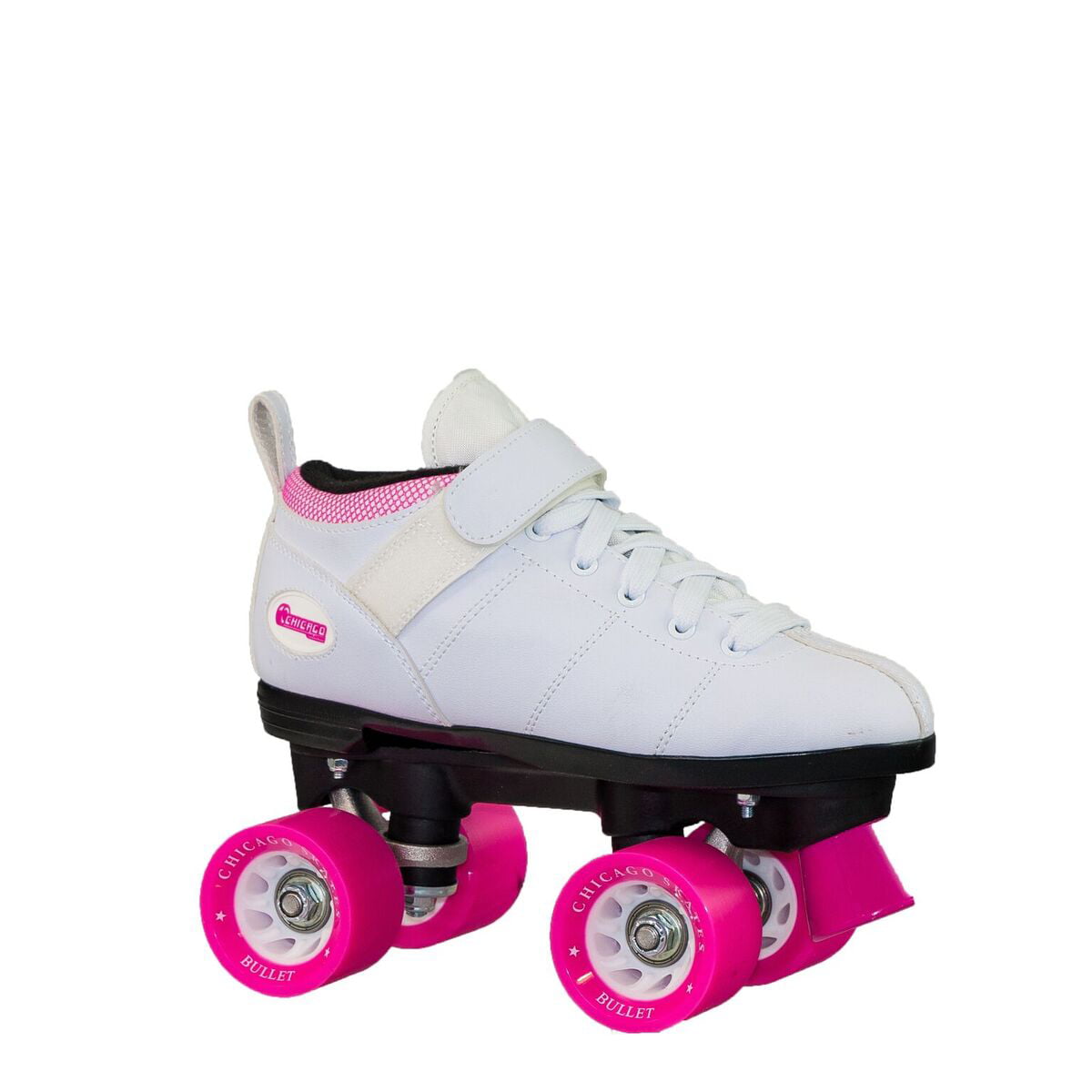 Chicago Skates Ladies Bullet Speed Skates White Classic Quad Roller Skate， Sizes 1-10