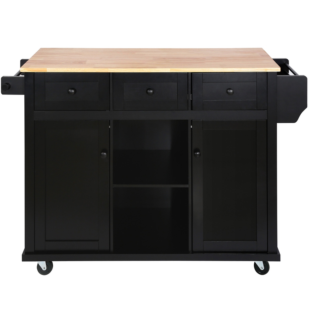 Stationary Storage Islands Rolling Kitchen Islands Cart w/ Drop leaf Cabinet Internal Storage Racks  Folding Dinding Table