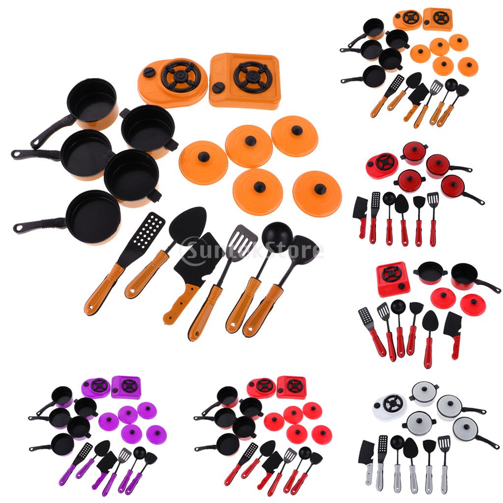 13 Piece Cooking Toys Kitchen Pretend Play Kitchen Accessories with Pots and Pans Cookware Gifts for Toddler and Boys Girls