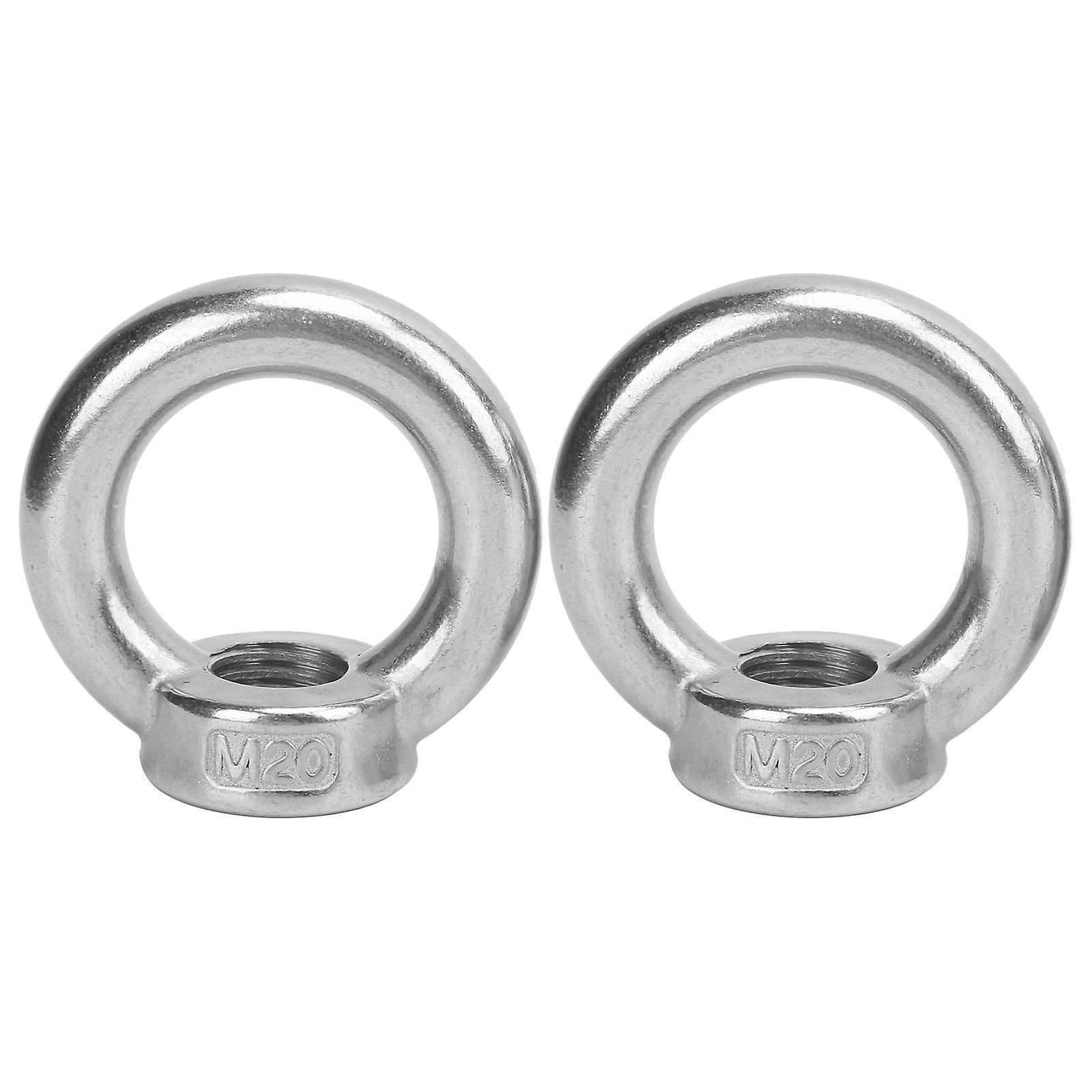 2pcs Eye Nuts Stainless Steel Lift For Ocean Industry Yachts Speedboats Motor Boats Passenger Shipsm20 1200kg Load