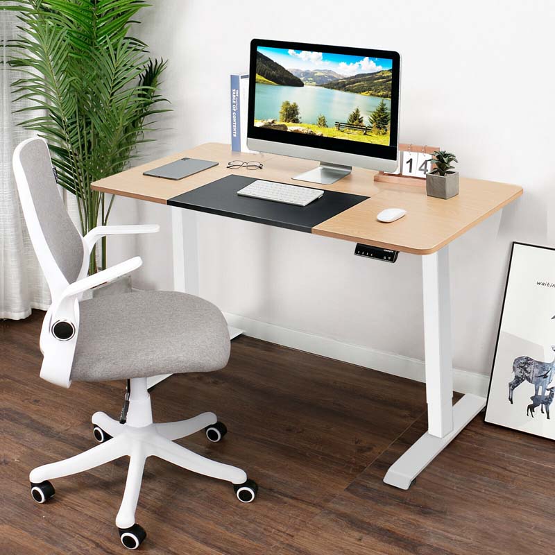 Electric Standing Desk, 55 x 28 inches Height Adjustable Stand up Desk, Sit Stand Home Office Table with Ergonomic Memory Controller