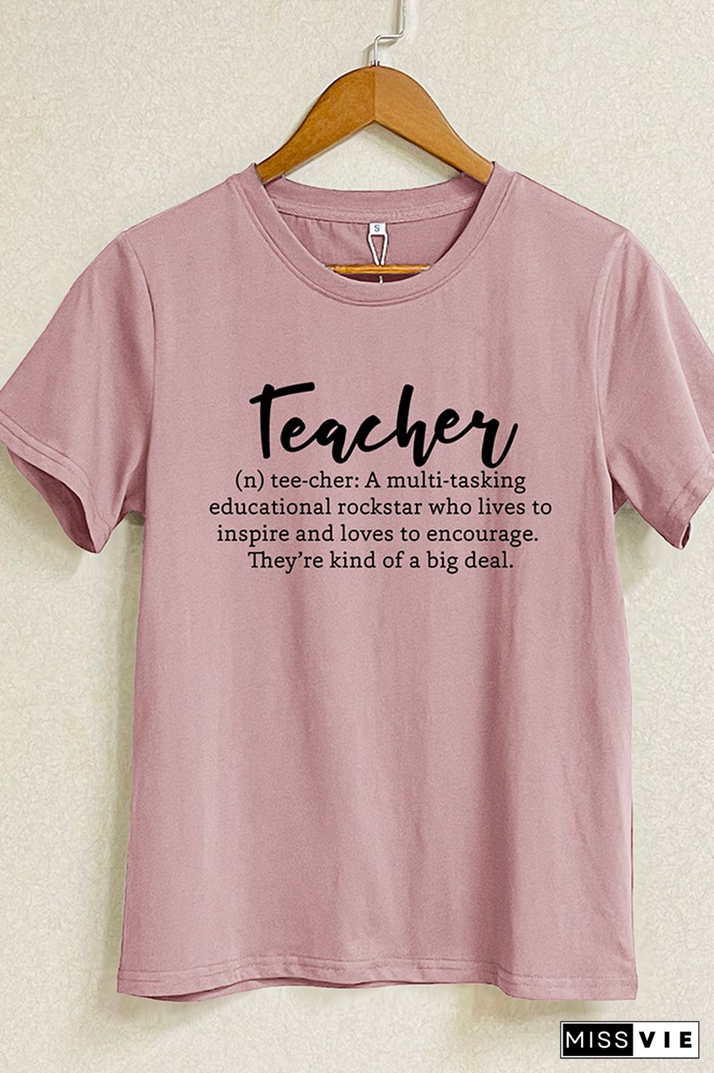 Teacher Definition Print Short Sleeve Graphic Tee Wholesale