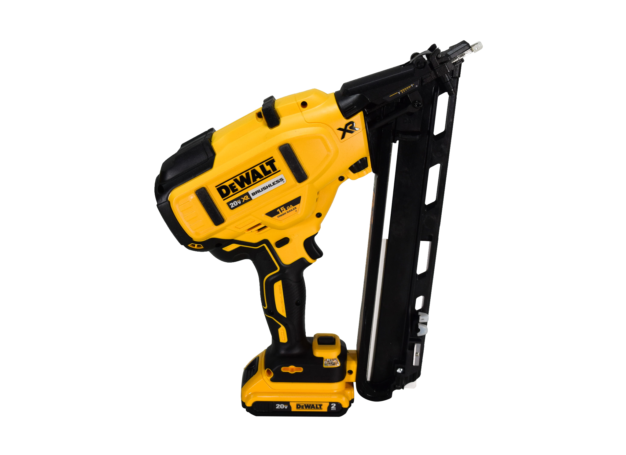 DW DCN650D1 20V Cordless 15 Gauge Finish Nailer w/ Battery， Charger and Bag