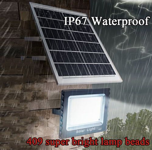 100W Solar Street Light， Outdoor Lamp 3000lm 409 pcs LEDs Parking Lot Lights LED Solar Light PIR Motion Sensor with Remote Control Waterproof for Garden Patio Street Basketball Court