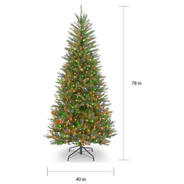 National Tree Company 6.5 ft. Dunhill® Fir Slim Tree with Multicolor Lights