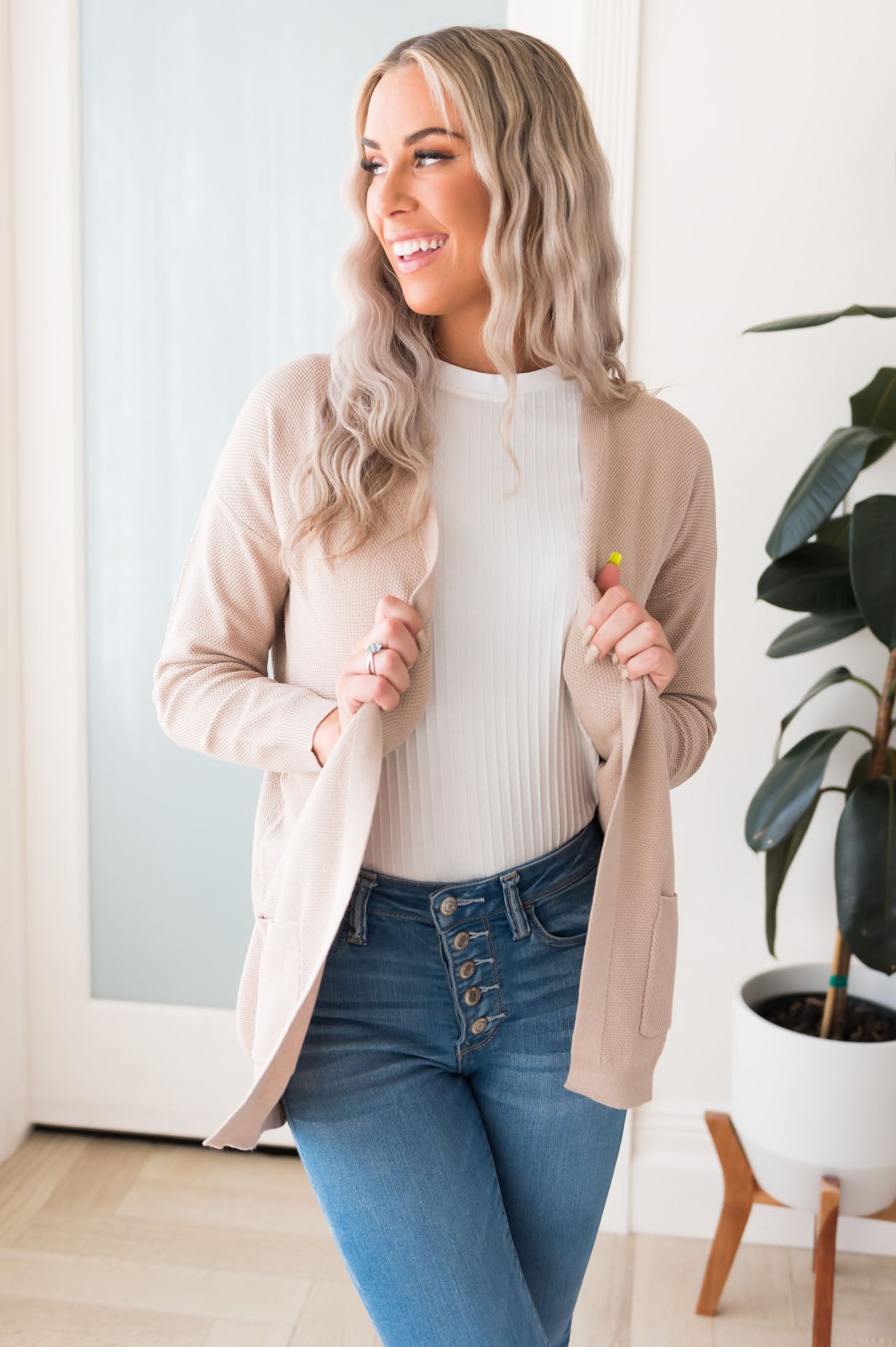 Casually Cool Modest Pocket Cardigan