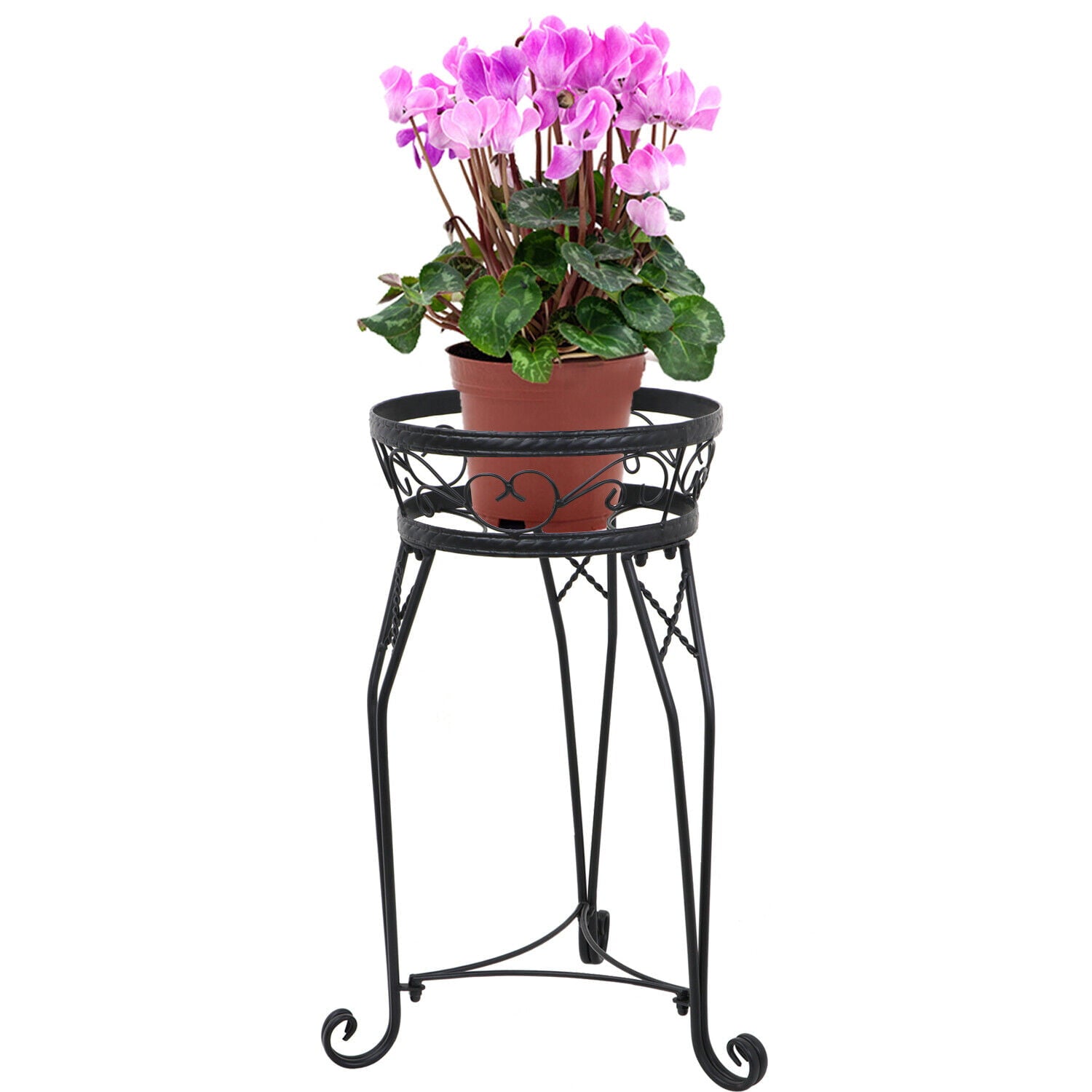 ZENSTYLE Shelf Flower Plant Display Stand Rack Large Modern Black Metal Heavy Duty