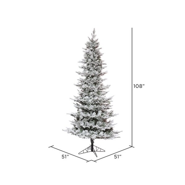 Vickerman 9' x 51 Flocked Kiana Artificial Christmas Tree，Unlit