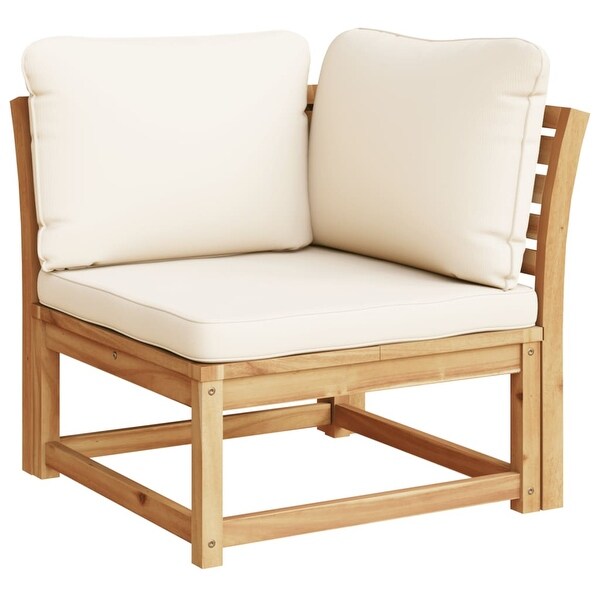 vidaXL Patio Sofa with Cushions 2Seater Outdoor Loveseat Solid Wood Acacia