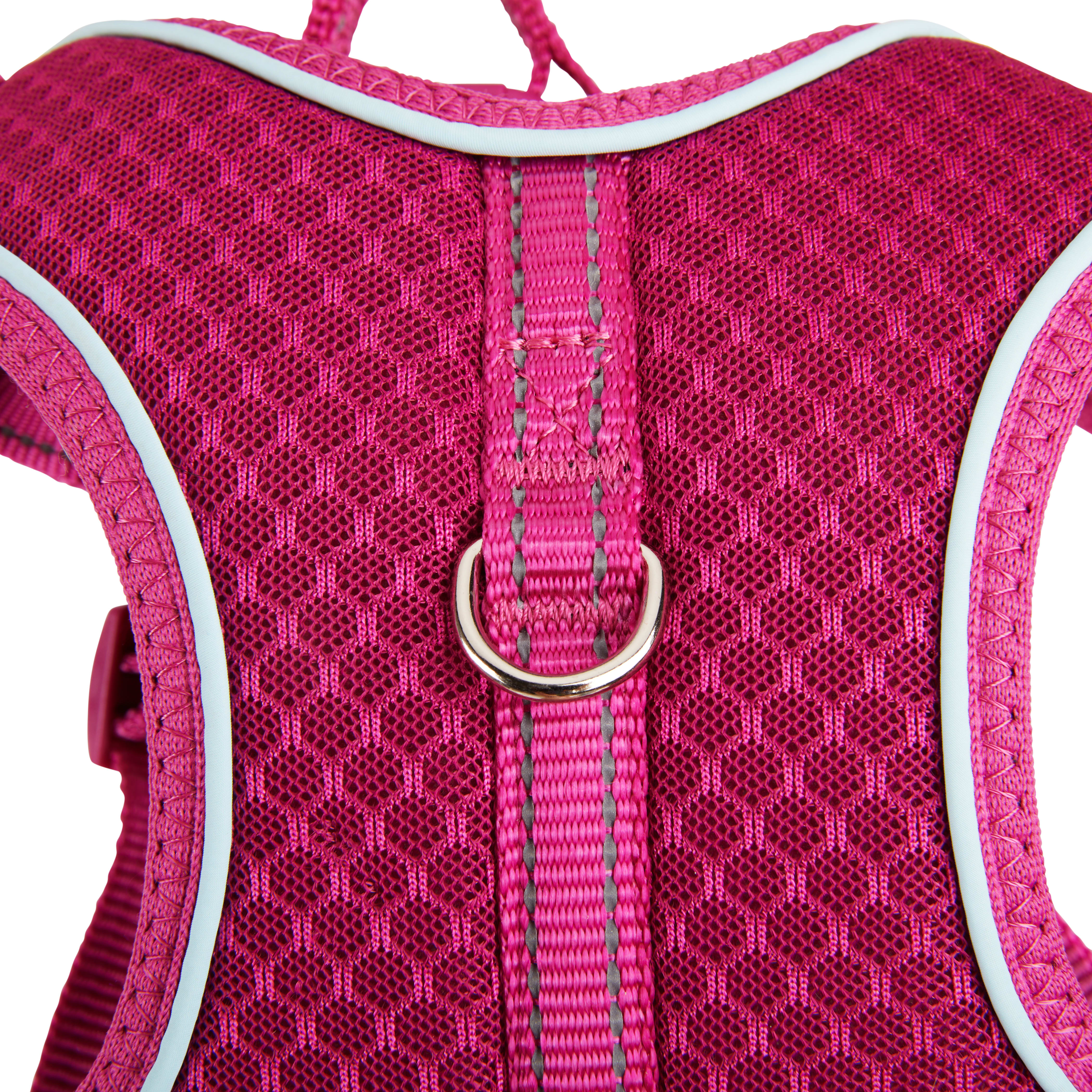 EVERYYAY Pink Reflective Trim Dog Harness， XX-Small/X-Small