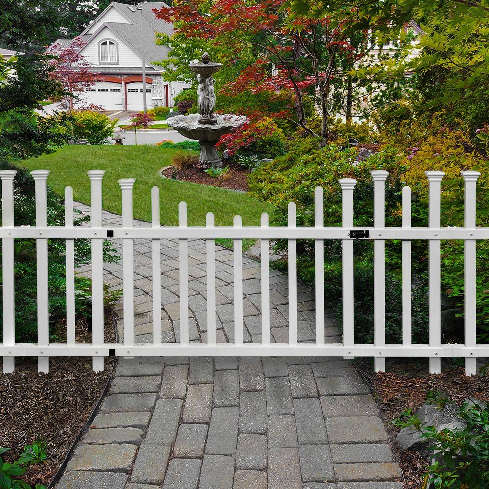 Zippity Outdoor Products 5 ft. W x 2.5 ft. H White Vinyl Washington Fence Gate Kit ZP19049