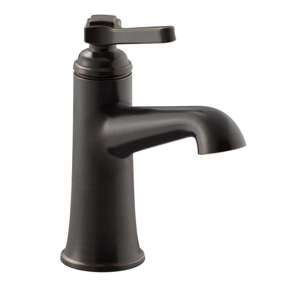 KOHLER Georgeson Single Hole SingleHandle Bathroom Faucet with Drain in OilRubbed Bronze