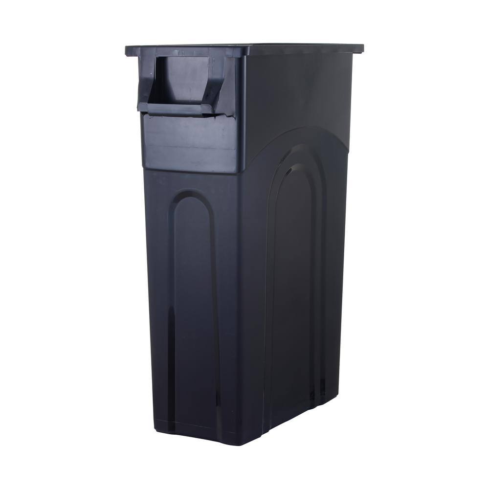 United Solutions 23 Gal. Black Highboy Waste Container TI0032