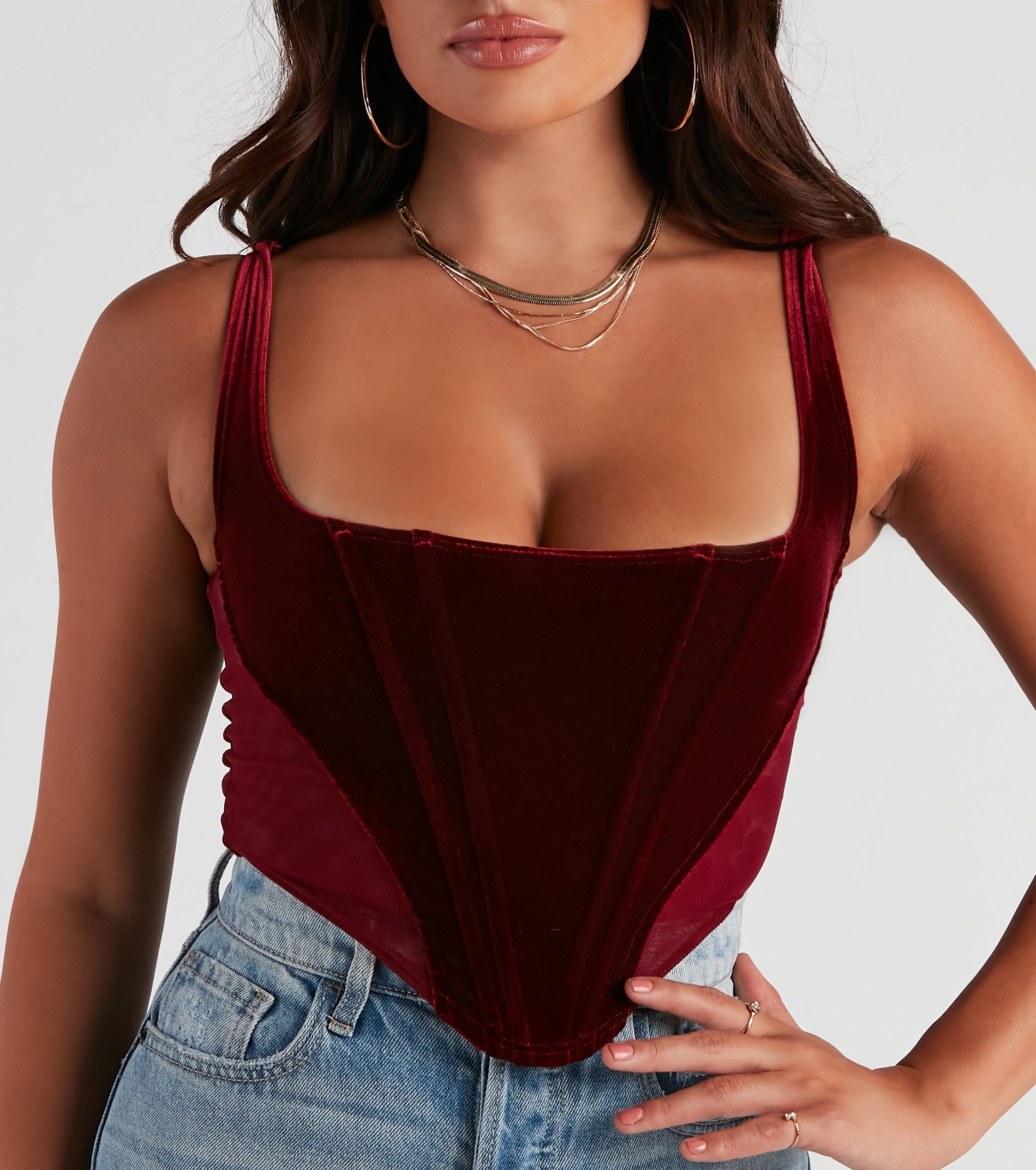 Velvet Vixen Cropped Bustier