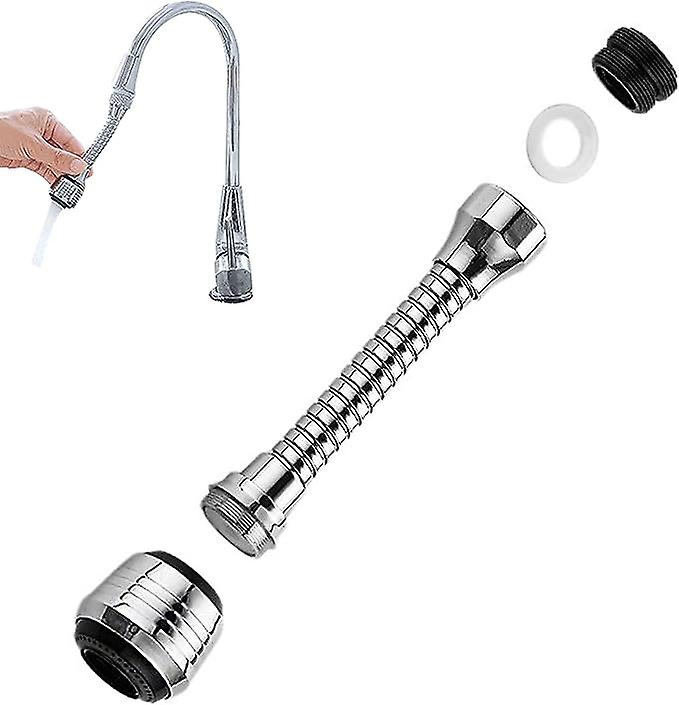 2 Pcs Faucet Extension Tube - Faucet Extension Sprayer Tube With 360 Degree Revolve - Sink Faucet Extender Attachment Water Saving Faucet Accessories