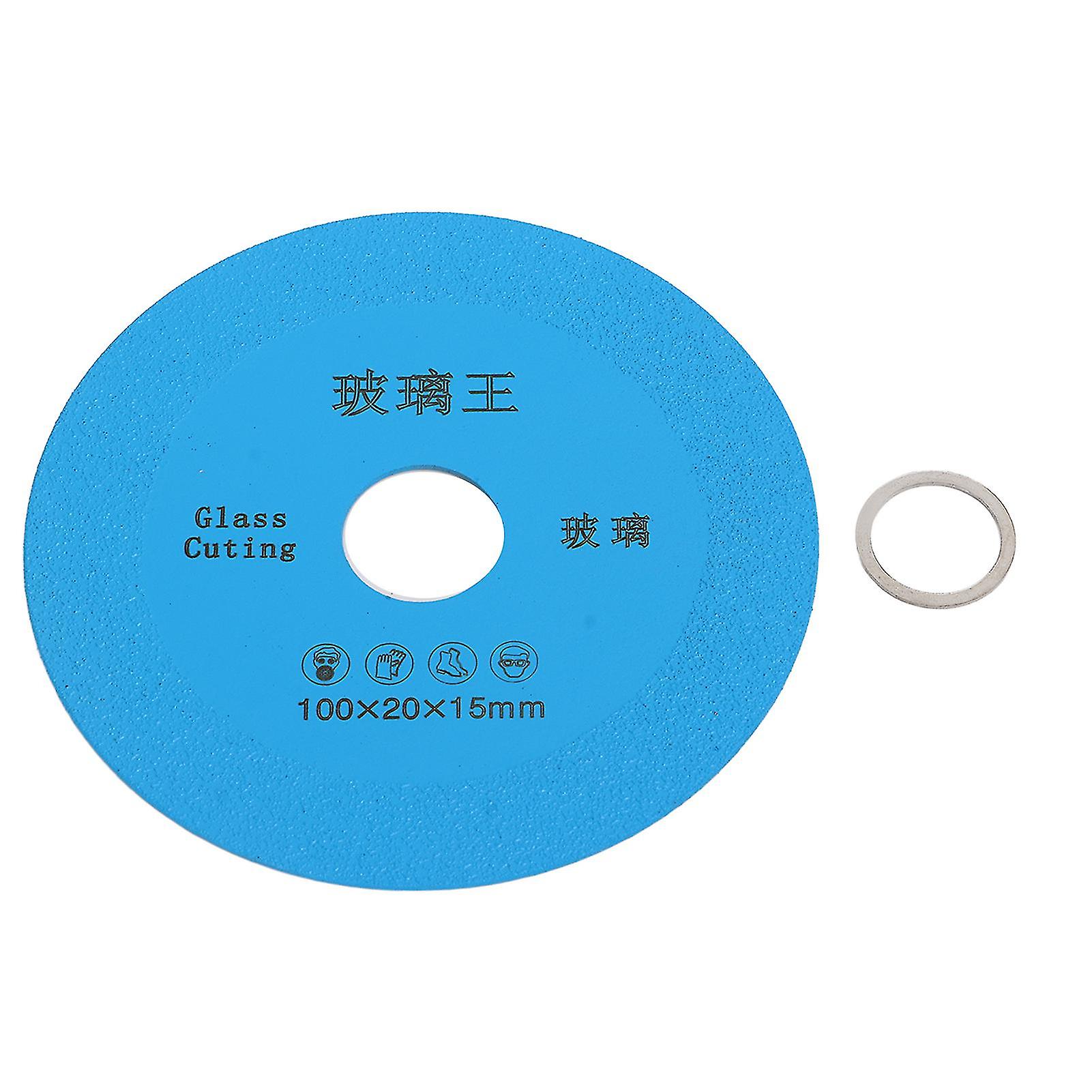 4in Thin Saw Blade Wheel Carbide Diamond Cutting Disc for Ceramic Tile Glass Bottle Grinding Blue