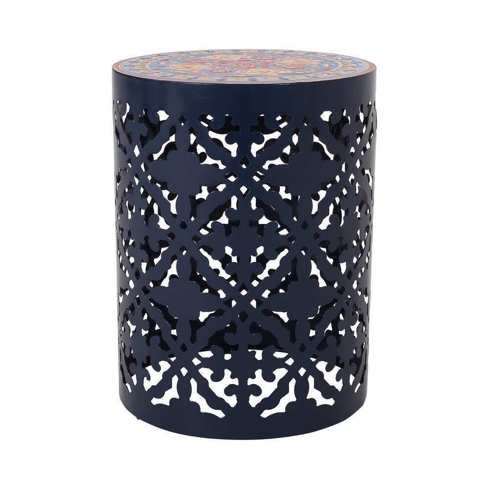 Castana Outdoor Lace Cut Side Table by Christopher Knight Home