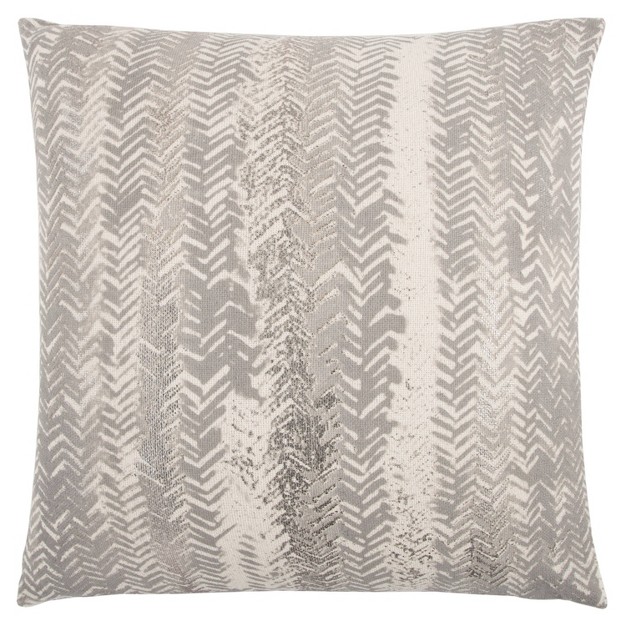 Oversize Geometric Poly Filled Square Throw Pillow Gray Rizzy Home