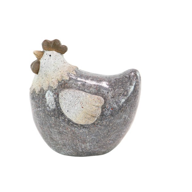 Magnesium Oxide Country Polystone Hen Garden Sculpture Gray Olivia amp May