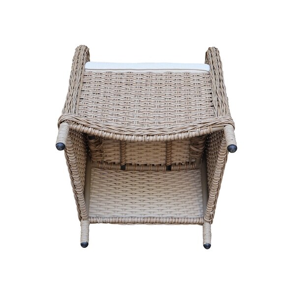 Outdoor Wicker Patio Dining Chair with Cushion