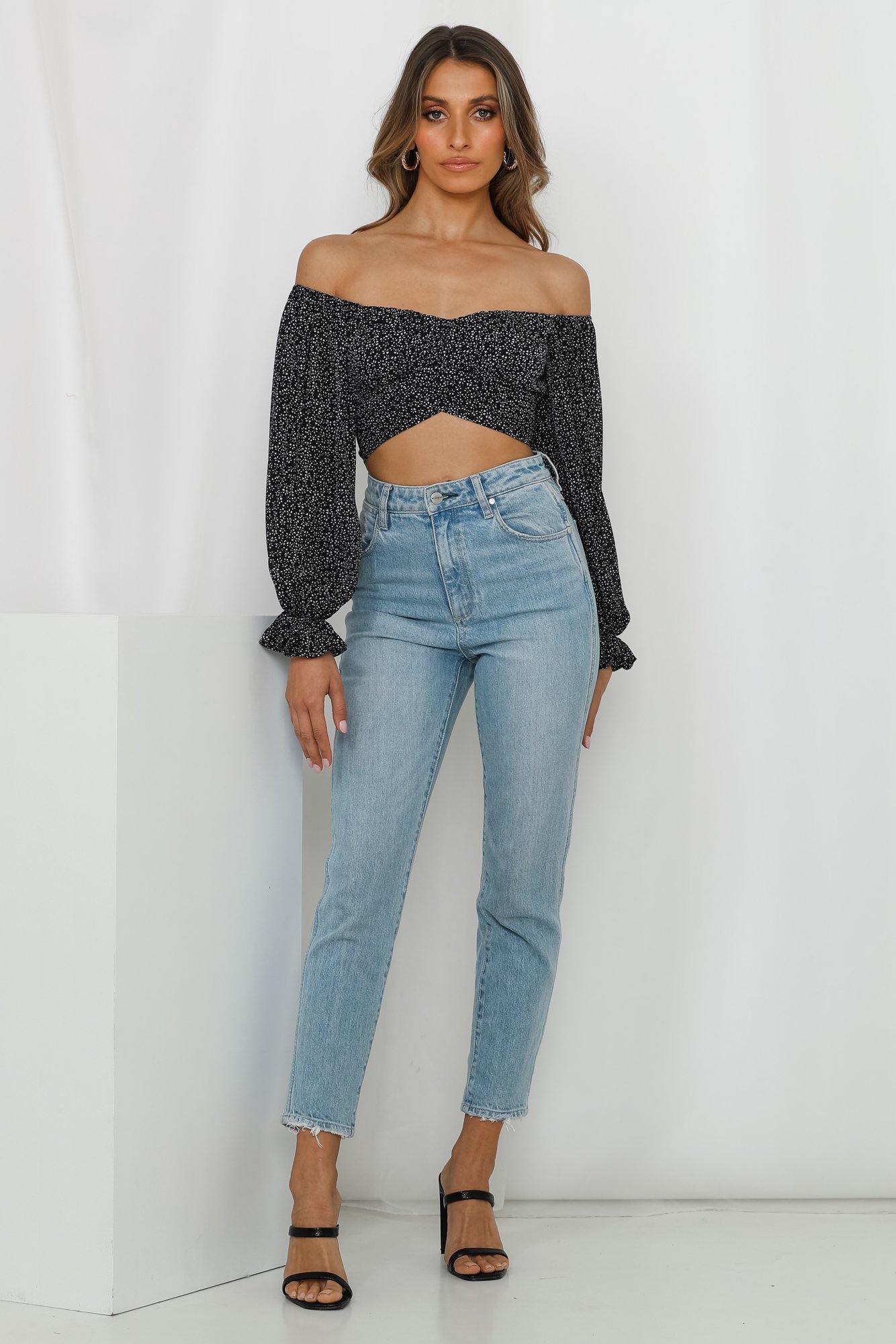 Not Quite A Waltz Crop Top Black