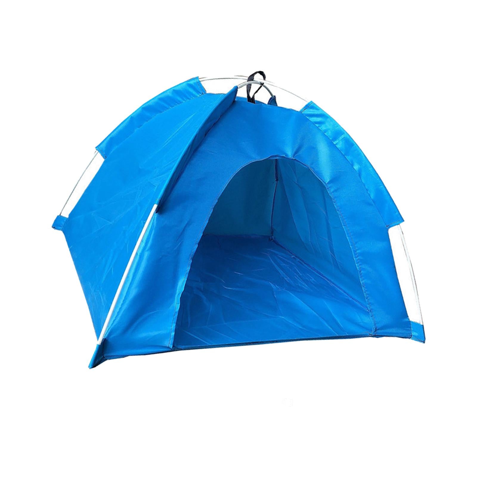 Outdoor Pet Tent Dog Cage Puppy Kennel Folding house Shelter Bed for Traveling Pet Beach Camping Indoor Blue