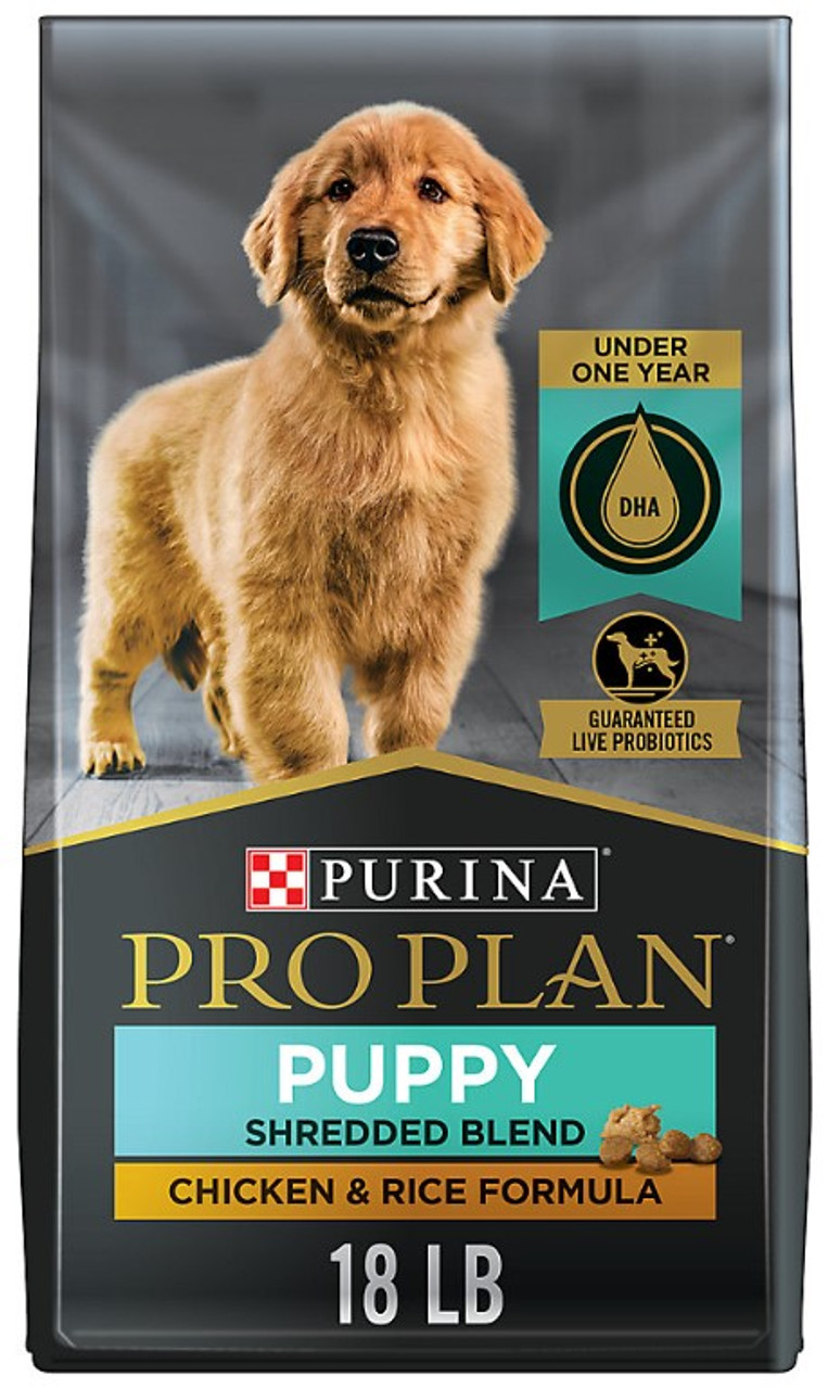 Purina Pro Plan Savor Puppy Shredded Blend Chicken and Rice Formula Dry Dog Food， 18 Lbs.