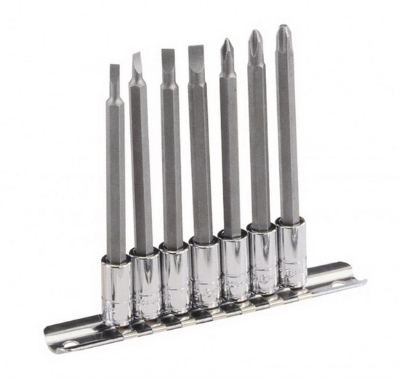 Genius Tools BS 207L 7PC 1/4 Dr. Slotted  ampPh...