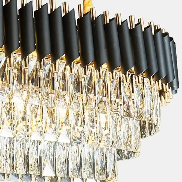 Modern 8-Light Chandelier K9 Crystal Light Fixture - 31.4''