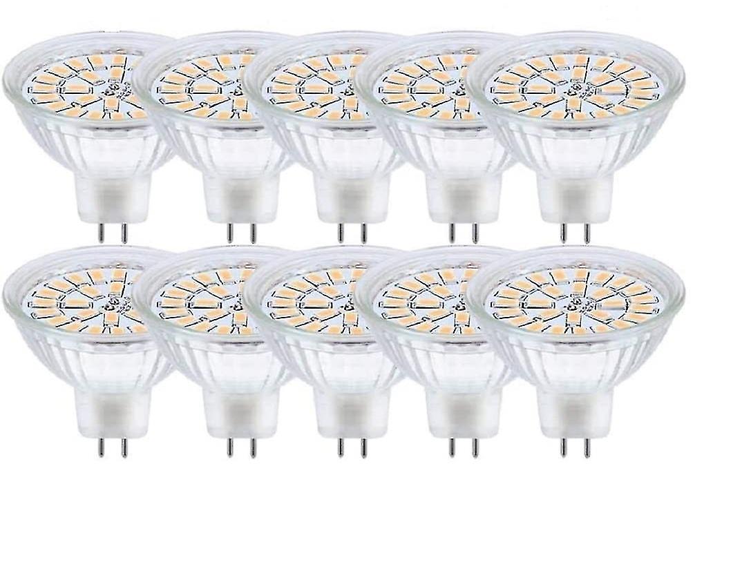 Gu5.3 Led Bulb， Mr16 Led 12v 3w Equivalent To 30w 3000k Warm Halon Lamp， Non-dimmabd Bulbs， Pack Of 10 [ F]