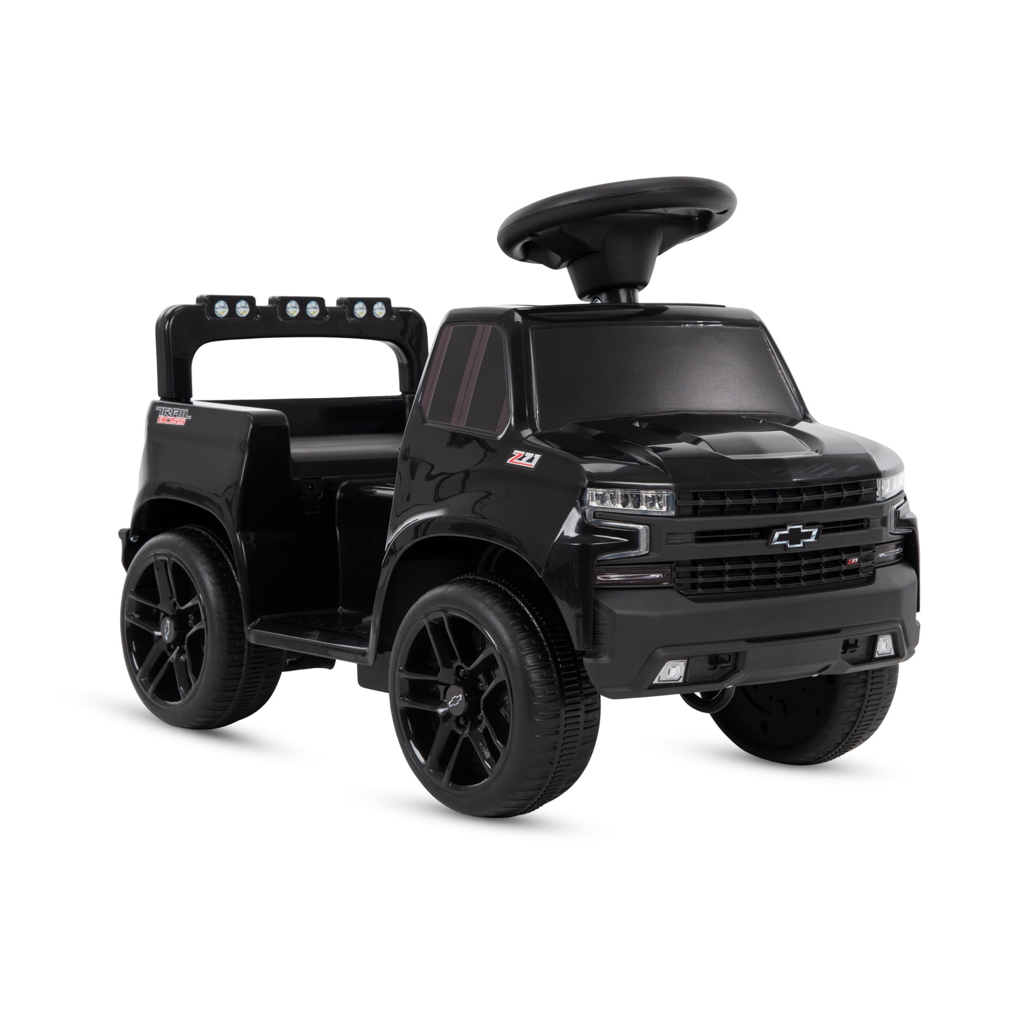 Huffy 6V Chevy Silverado Truck Ride-on Toy Quad for Kids, Black