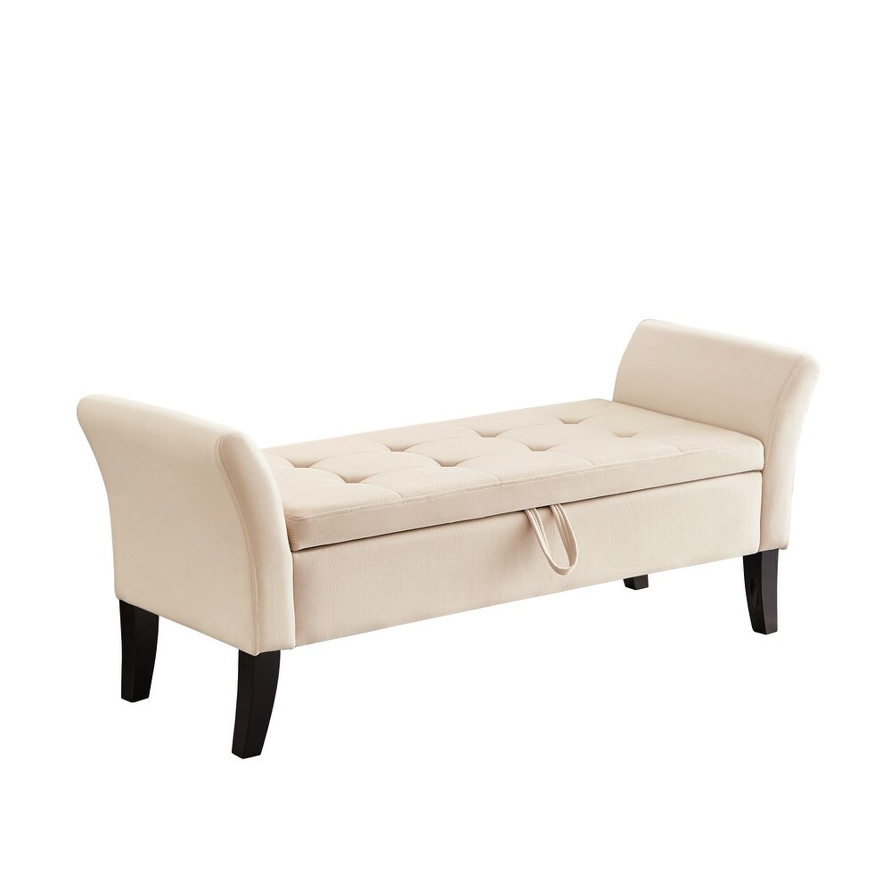 AUKFA Armed Storage Bench for Bedroom Entryway Living Room