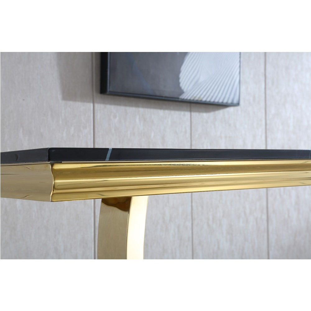 Modern Rectangular Marble Console Table