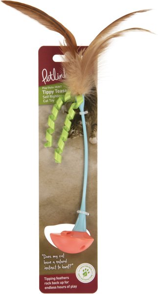 Petlinks Tippy Teaser Self Righting Cat Toy， Multicolor， Large