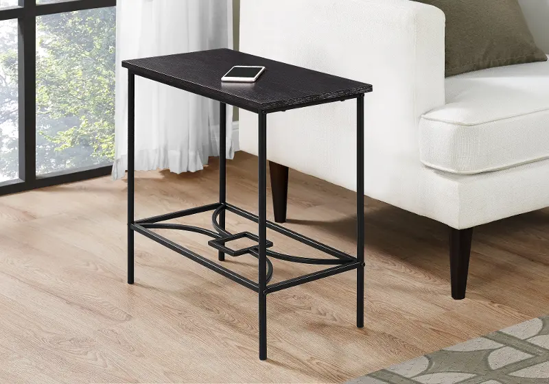 Contemporary Cappuccino Accent Table