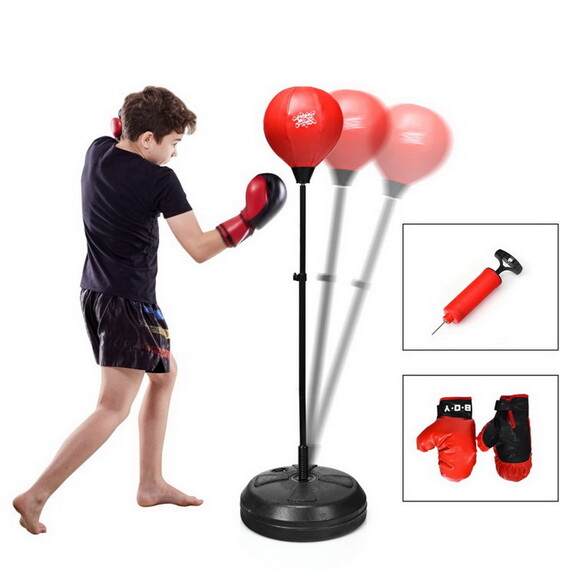 Costway 79015246 Adjustable Height Punching Bag wi...