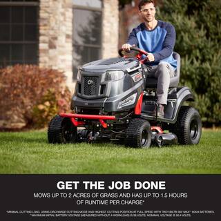 Troy-Bilt XP 42 in. 56-Volt MAX 60 Ah Battery Lithium-Ion Electric Drive Cordless Riding Lawn Tractor Super Bronco 42E XP