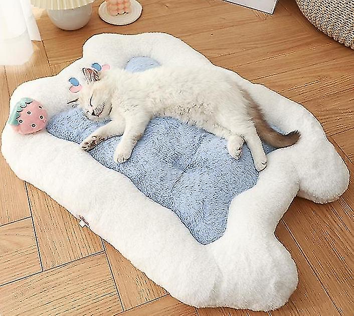 Plush Cat Bed Mat， Pet Cushion For Puppy Cat Curling Sleep