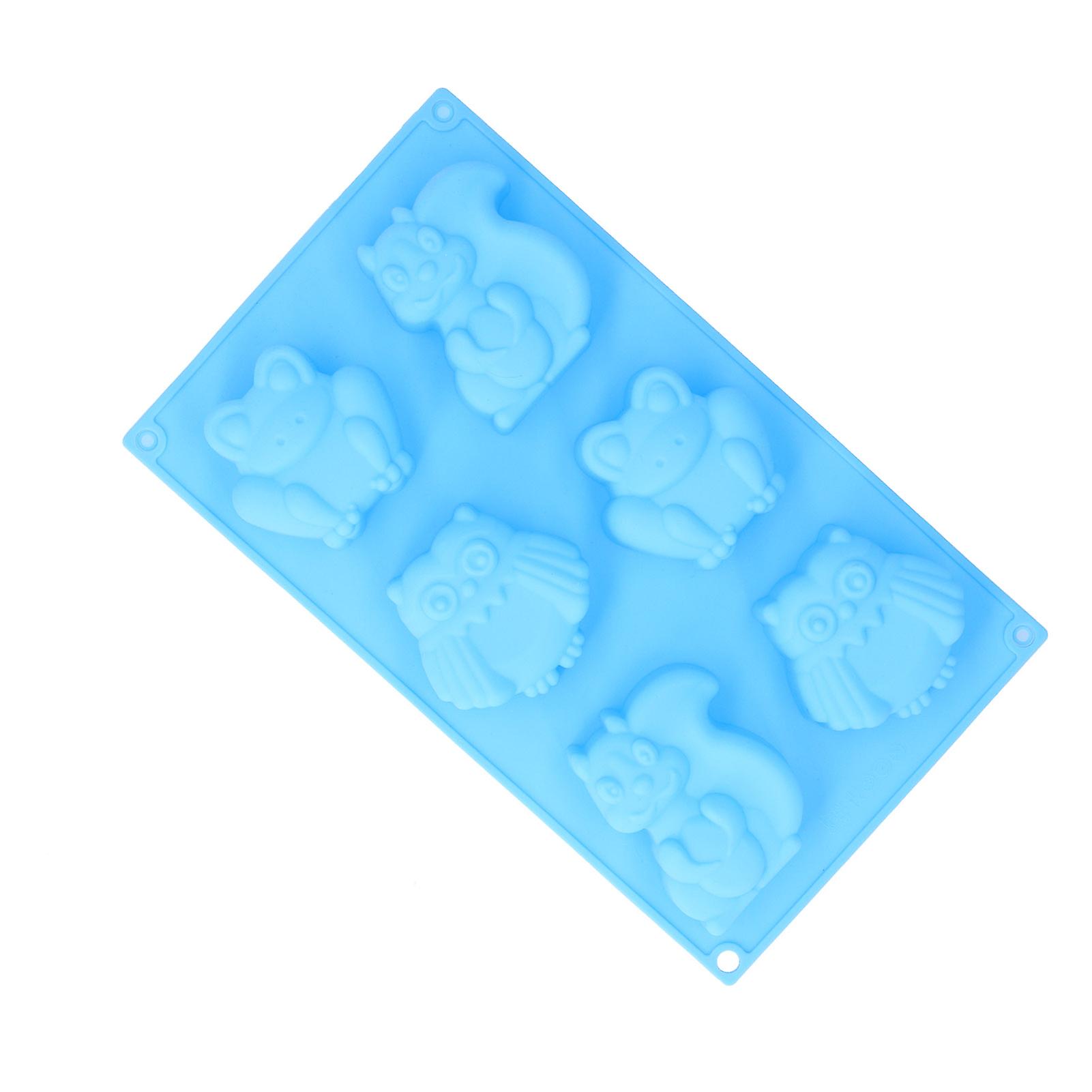 Silicone Cake Mold， Cute Santa Claus Snowman Shapes Soap Baking Mold Fondant Cookie Mold For Wedding Birthday Cake Decoration[a-blue]