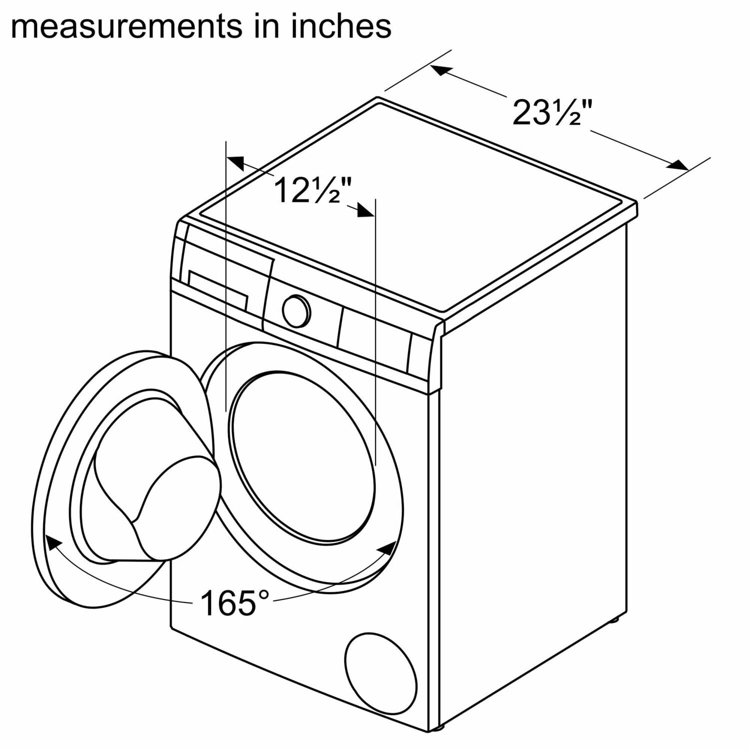 Bosch WAT28400UC 300 Series Washer - 208/240V, Cap. 2.2 Cu.Ft., 15 Cyc.,1,400 Rpm, 54 Dba White/Door, Energy Star