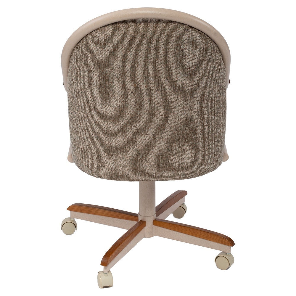 Casual Dining Cushion Swivel and Tilt Rolling Caster Chair