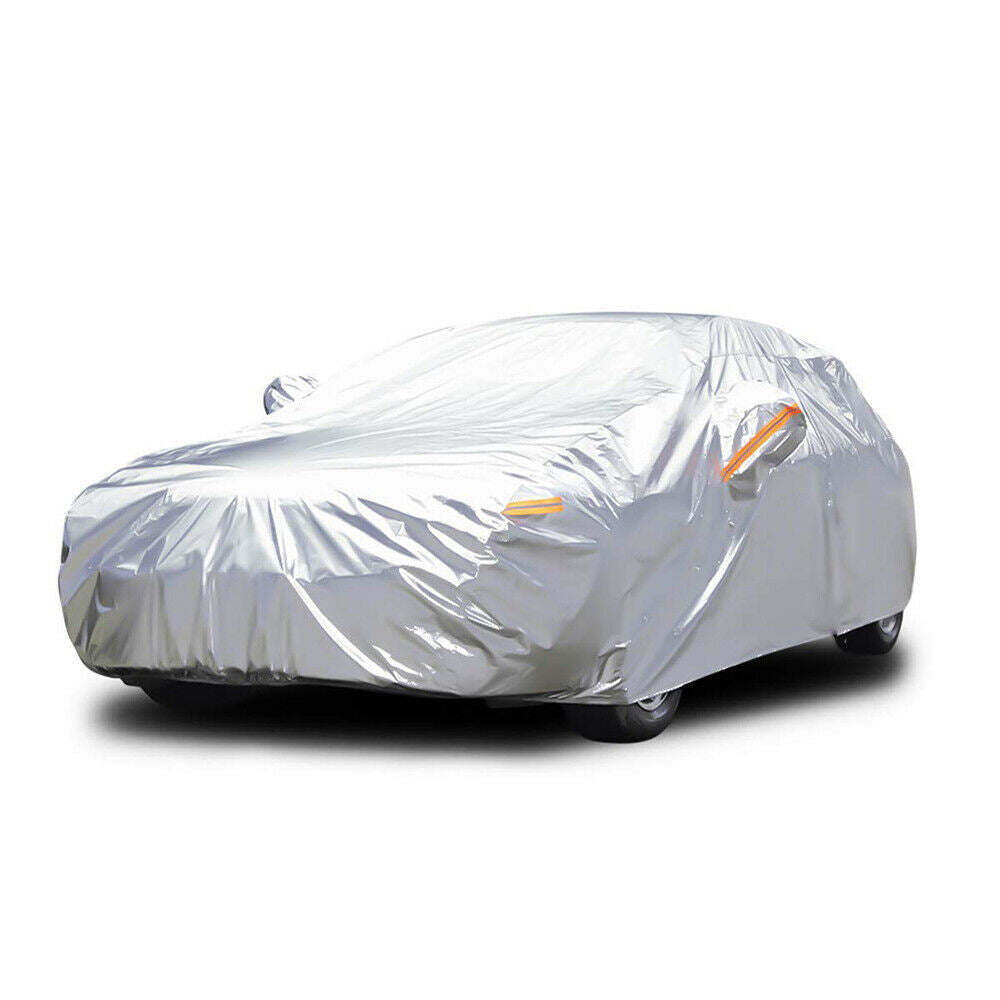 5 Layer Outdoor Car Cover Cotton Lining Breathable Waterproof Weather Protector for 186