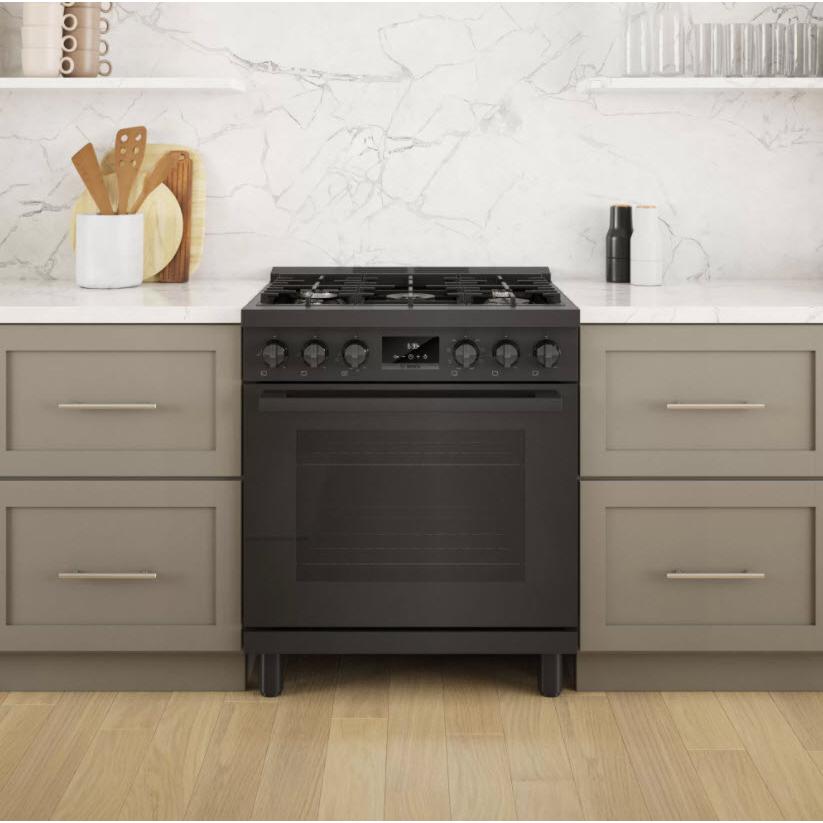 Bosch 30-inch Freestanding Dual Fuel Range with Convection Technology HDS8045C/01